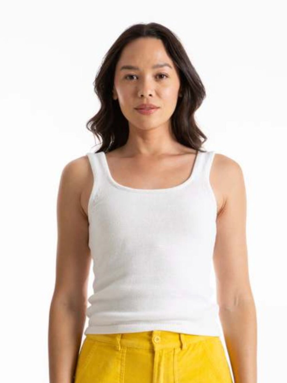 NWT Rhythm White Scoop Neck Knit Tank in size L / US 8